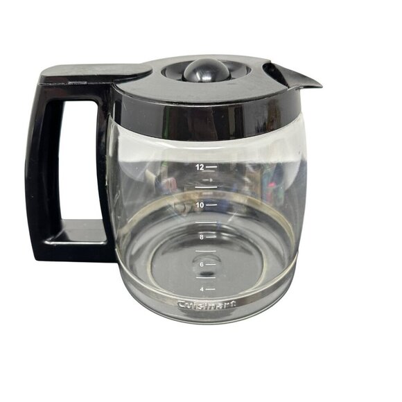 Cuisinart 12 Cup Replacement Glass Coffee Carafe With Black Handle Lid Genuine - Picture 4 of 9
